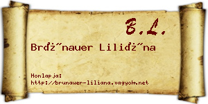 Brünauer Liliána névjegykártya
